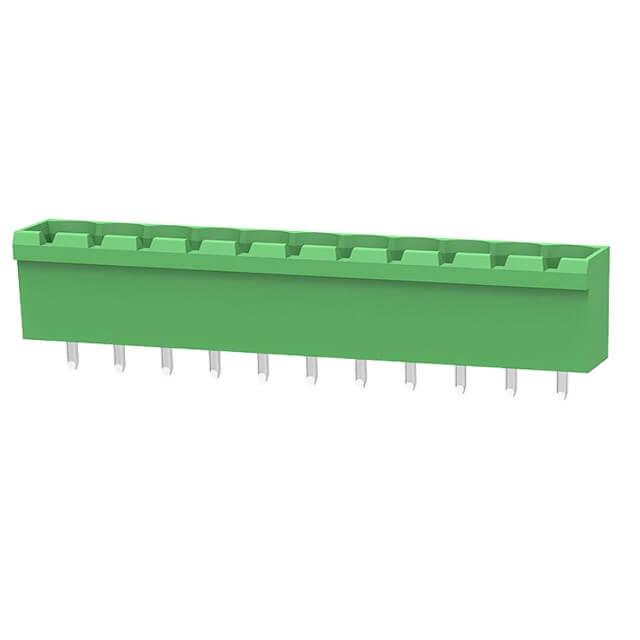 TERM.BLK.5.08MM 11P 180C MALE GREEN CLOSED LONG PI - 2EDGVC-5.08-11P-14-190AH