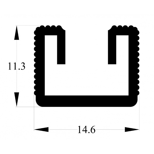 ALÜMİNYUM SOĞUTUCU H=11.3MM G=14.6MM L=25MM