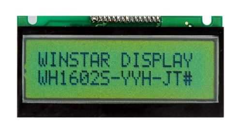 LCD CHARACTER 16X2 STN POSITIVE YELLOW GREEN 3.7V - WH1602S-YYH-JT