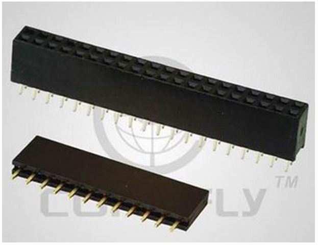 FEMALE HEADER 20PIN(2x10) 2.54mm THT V/T TRAY - DS1023-2X10S21