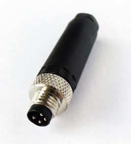 CONNECTOR MICRO JACK M8 4P MALE ASSEMBLY TYPE - ASM08AM04001