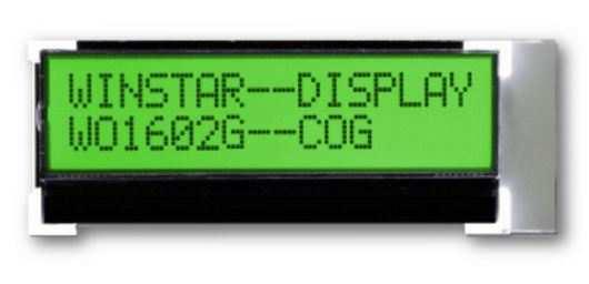 LCD COG 16X2 STN POSITIVE YELLOW GREEN 3.3V - WO1602G-YYH-CT#