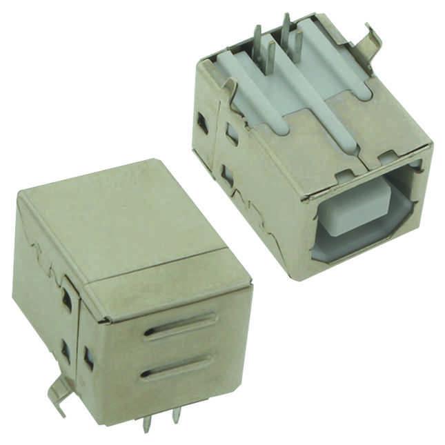 CONNECTOR USB B TYPE FEMALE 90C CONNECTOR USB B TYPE FEMALE 90C