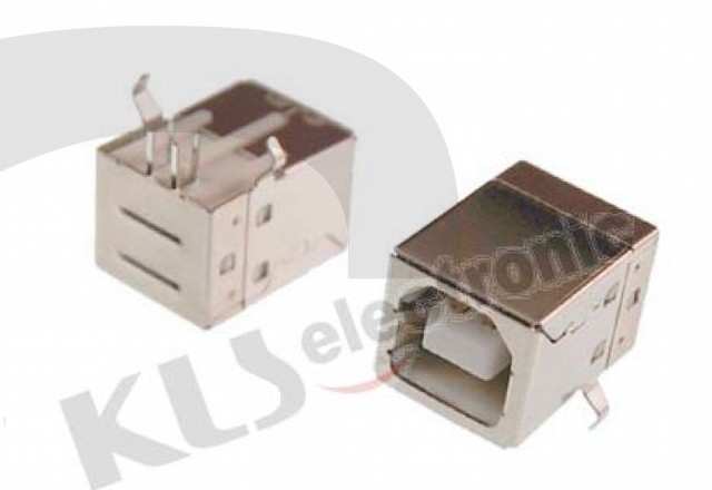 CONNECTOR USB B TYPE FEMALE 90C - L-KLS1-151-W