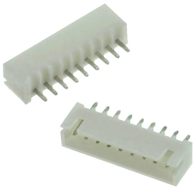 CON.T.B.2.50MM 9PIN(1X9) THT V/T MALE WHITE - 2.50-09P-S