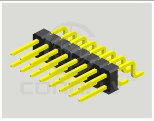 PIN HEADER 24PIN(2x12) 2.54mm SMT R/A