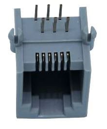 MODULAR JACK THT R/A 6P6C (R11,RJ12,RJ14,RJ25) GRA - L-KLS12-124-6P6C-W/O-2-0