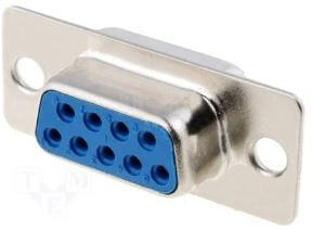 CONNECTOR DSUB 25PIN 180C SOLDER TYPE FEMALE BLUE - L-KLS1-213-25-F-L