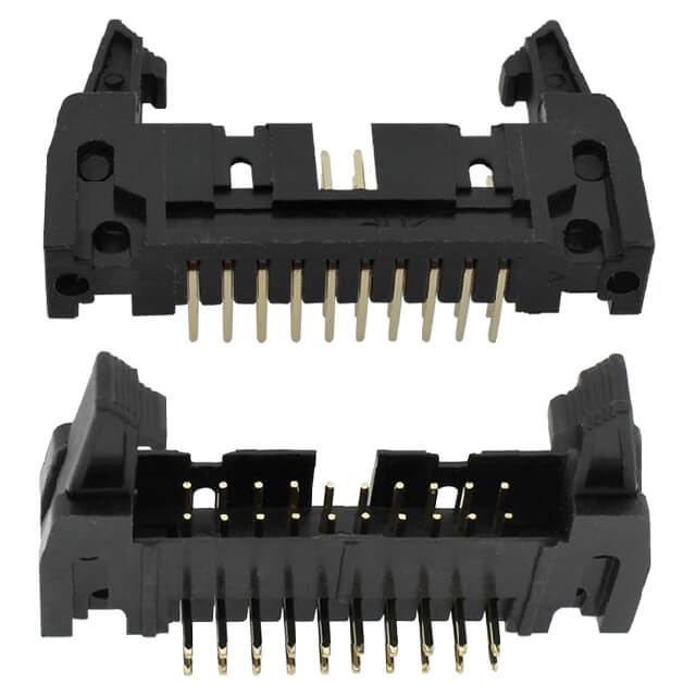 BOX HEADER LOCKED 20PIN(2x10) 2.54mm THT R/A MALE - KLS1-201-20-R-B