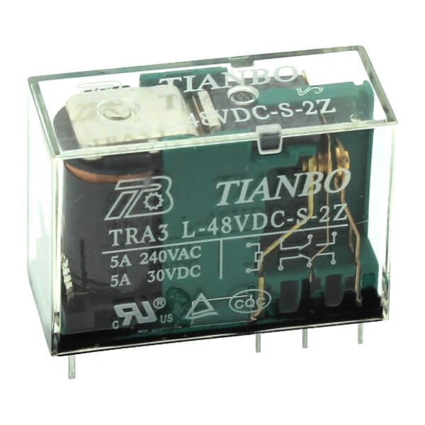 RELAY POWER 5A 48VDC 2P Transparent Cover - TRA3-L-48VDC-S-2Z(2)