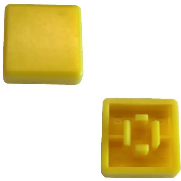 SWITCH COVER SQUARE12X12MM YELLOW - KTSC-21Y-