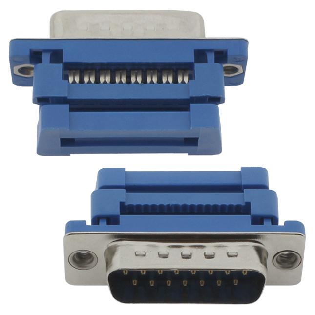 CONNECTOR DSUB 15PIN IDC TYPE MALE 180C BLUE - DS1036-15MPU2NX