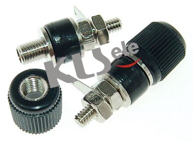 CONNECTOR BINDING POST NICKEL-PLATED BLACK - L-KLS1-BIP-014-N-B