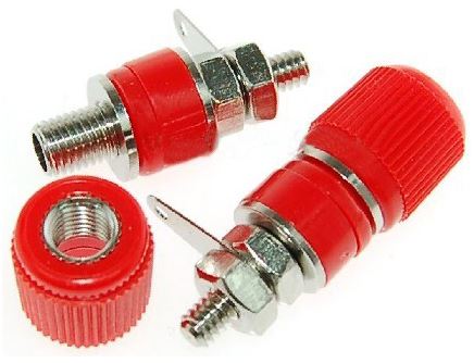 CONNECTOR BINDING POST NICKEL-PLATED RED - L-KLS1-BIP-014-N-R