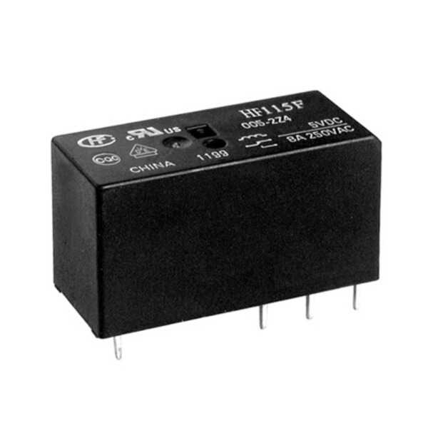 RELAY POWER 12-16A 12VDC 1 FORM A 5.0mm 1 POLE 16A - HF115F/012-1H3A(335)