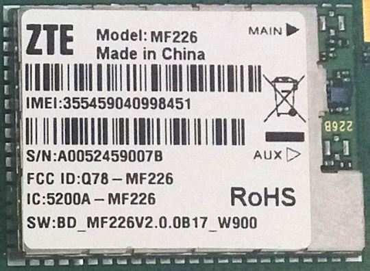 GSM/GPRS/UMTS + (INTERNAL GPS & GLONASS) MODULE - MF226V2D