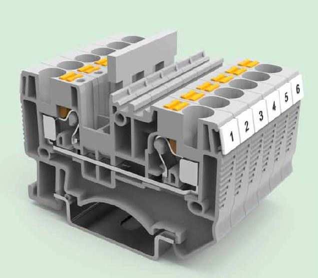 DIN RAIL T.B.2.5mm² PUSH-IN GRAY - DS2.5-01P-11-00AH