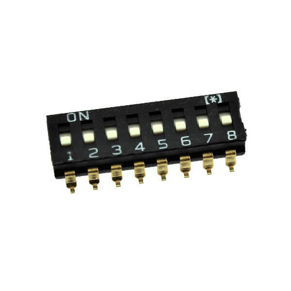 SWITCH DIP 8 Pos. SPST 25mA 24VDC SMT V/T - DS1040-02-08-SBWR