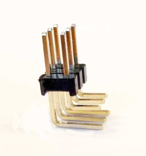 PIN HEADER 6PIN(2x3) 2.54mm THT R/A - DS1022-2X3RF1-12-B