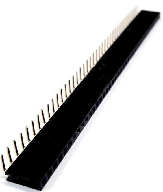 FEMALE HEADER 40PIN(1x40) 2.54mm THT R/A TRAY - DS1024-1X40R2