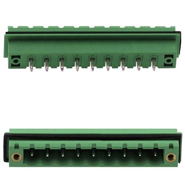 TERM.BLK.5.08MM 9P 180C MALE GREEN PANEL MOUNT - 2CDGVM-5.08-09P-14-00AH