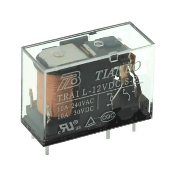 RELAY POWER 10A 12VDC 1FromC TRANSPARENT COVER - TRA1-L-12VDC-S-Z(2)