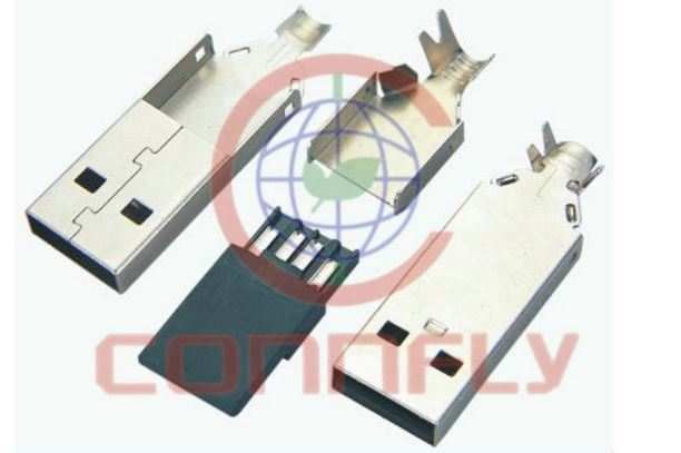 CONNECTOR USB A TYPE SOLDER 180C MALE - DS1107-WN0