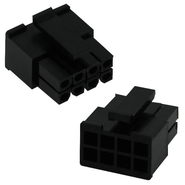 CONNECTOR 3.00MM 8PIN(2X4) MALE HOUSING BLACK