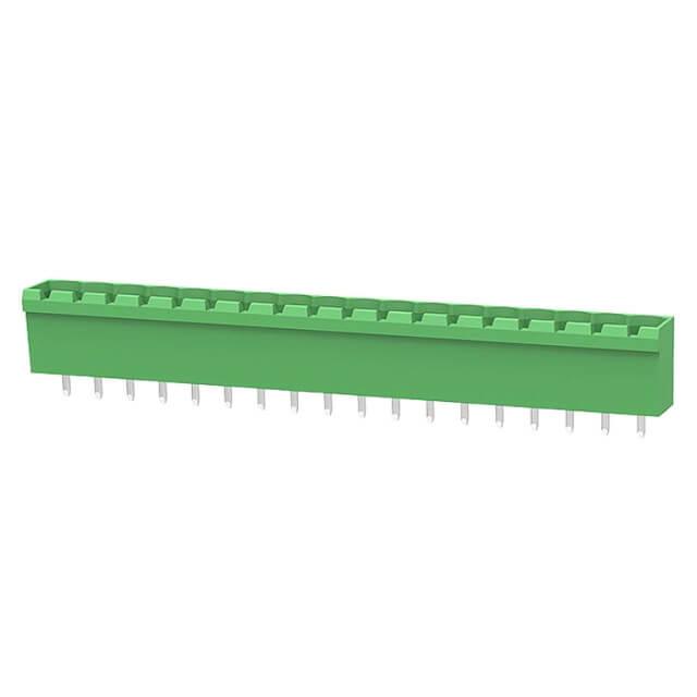 TERM.BLK.5.08MM 18P 180C MALE GREEN CLOSED LONG PI - 2EDGVC-5.08-18P-14-190AH