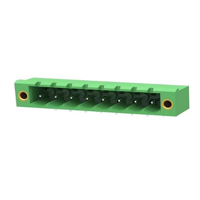 TERM.BLK.5.08MM 8P MALE 90C GREEN SCREW MOUNT - 2EDGRM-5.08-08P-14-100AH