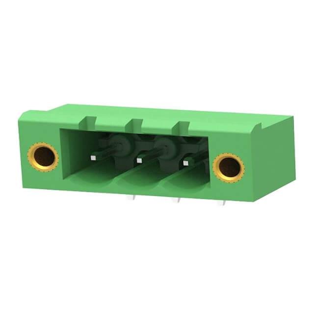 TERM.BLK.5.08MM 3P MALE 90C GREEN SCREW MOUNT - 2EDGRM-5.08-03P-14-100AH