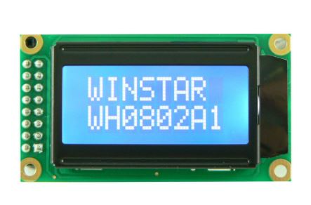 LCD CHARACTER 8X2 STN NEGATIVE BLUE 5V - WH0802A1-TMI-ET#