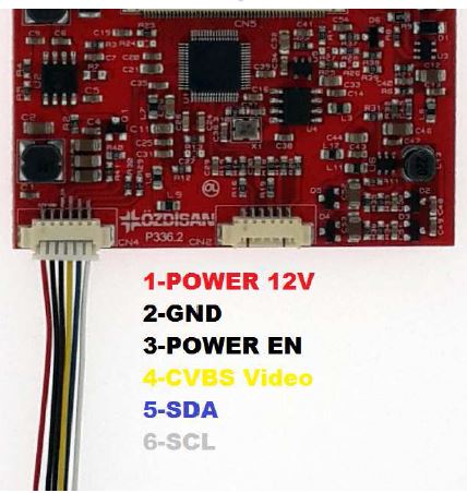 TFT Driver board for HS 7” analog intercom with AM - OZD-630A-HS070-H01-S01