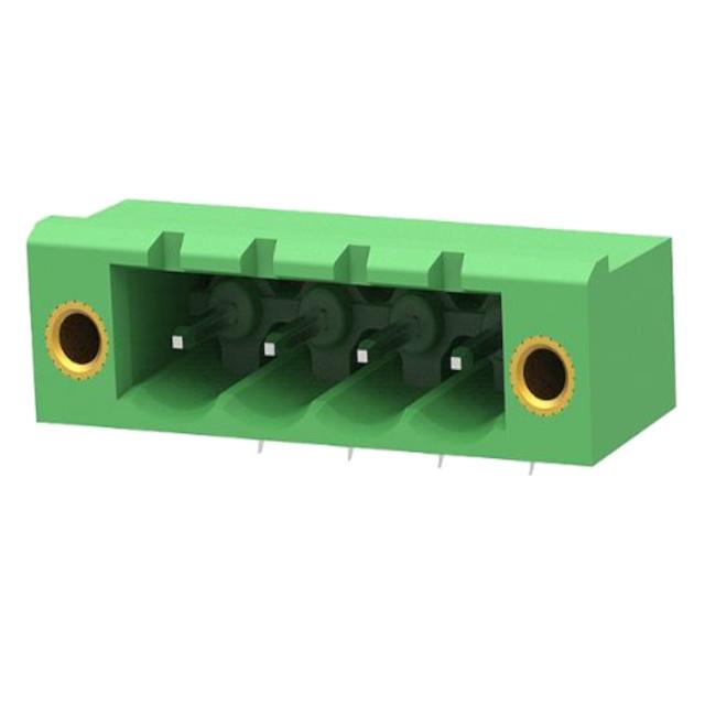 TERM.BLK.5.08MM 4P MALE 90C GREEN SCREW MOUNT - 2EDGRM-5.08-04P-14-100AH