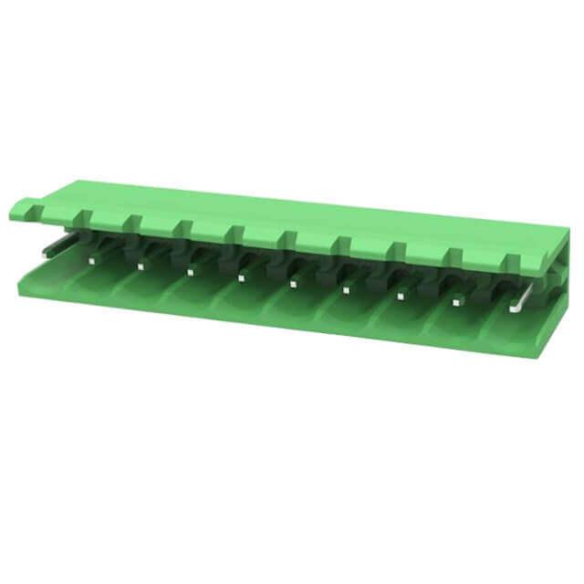 TERM.BLK.5.08MM 10P 90C MALE GREEN OPEN LONG PIN - 2EDGR-5.08-10P-14-100AH