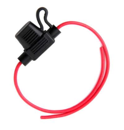 FUSE HOLDER AUTO MINI 30CM RED UL18# - L-KLS5-707-18AWG