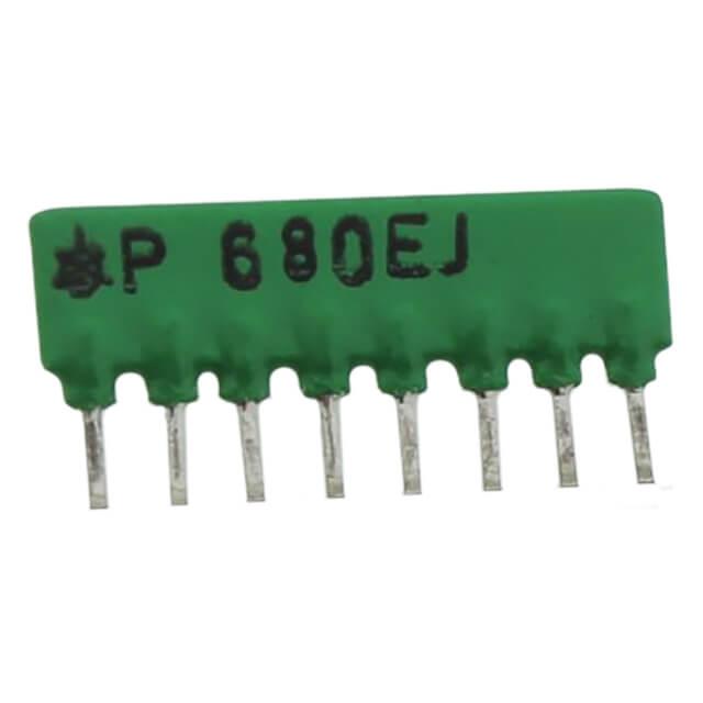 RES.NETWORK 68 Ohms 5% SIP7+1 THT - P680EJ