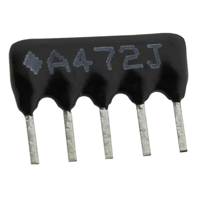 RES.NETWORK 4.7K Ohms 5% SIP4+1 THT - A472J-5PIN