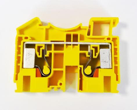 DIN RAIL T.B.6mm² PUSH-IN YELLOW - DS6-01P-18-00AH