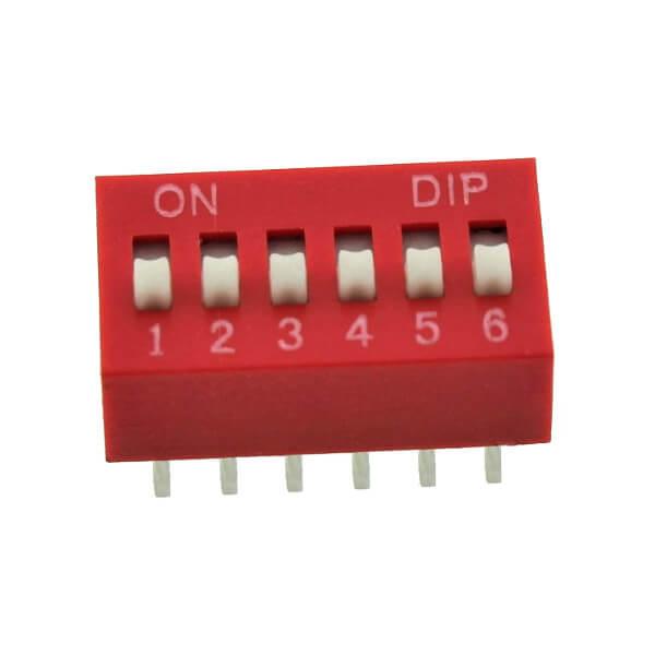 SWITCH DIP 6 Pos. THT V/T - DS-06