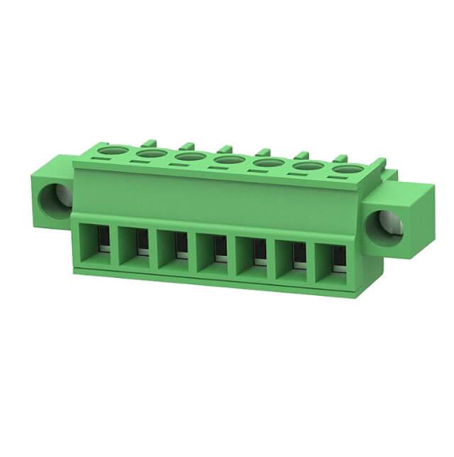 TERM.BLK.3.50MM 7P FEMALE 90C GREEN SCREW MOUNT - 15EDGKM-3.5-07P-14-00AH