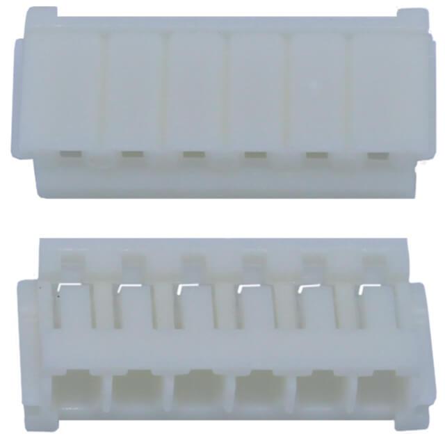 CON.T.B.2.50MM 6PIN(1X6) 180C FEMALE WHITE CONNFLY - DS1069-01-06FCW