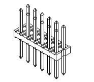 PIN HEADER 6PIN(2x3) 2.00mm THT V/T - MOLEX-0877580616