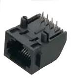 MODULAR JACK THT R/A 8P8C (RJ45,Ethernet) BLACK - L-KLS12-148-8P8C-W/O-1-0