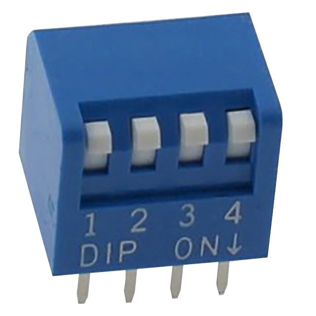 SWITCH DIP 4 Pos. SPST 25mA 24VDC THT R/A - NDP-04BV