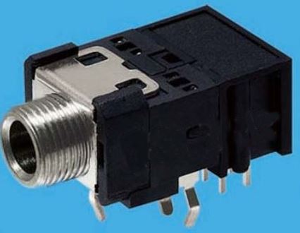 CONNECTOR STEREO PHONE JACK WITH NUT THT R/A 3.5MM - L-KLS1-TSJ3.5-010A