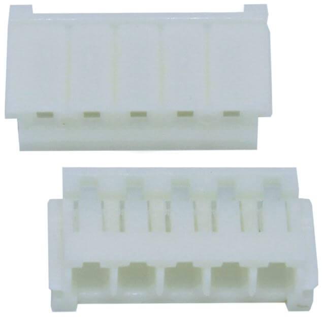 CON.T.B.2.50MM 5PIN(1X5)180C FEMALE WHITE CONNFLY - DS1069-01-05FCW