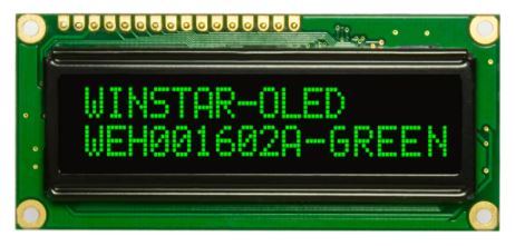 OLED CHARACTER 16X2 GREEN 2.29" - WEH001602AGPP5N00100