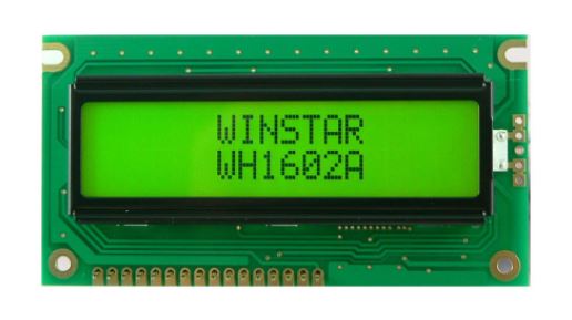 LCD CHARACTER 16X2 STN POSITIVE YELLOW GREEN 5V - WH1602A-YYH-CTK#010