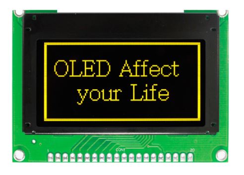 OLED COG 128X64 YELLOW 2.42" - WEO012864JLPP3N00000